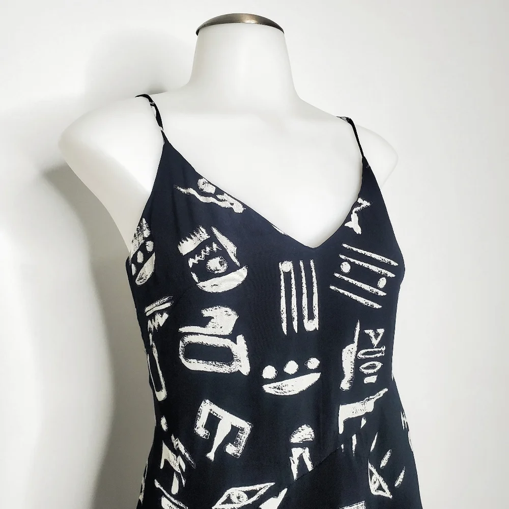 Anthropologie- Maeve | Black Day Trip Cropped Wide Leg Printed Jumpsuit - Picture 6 of 9